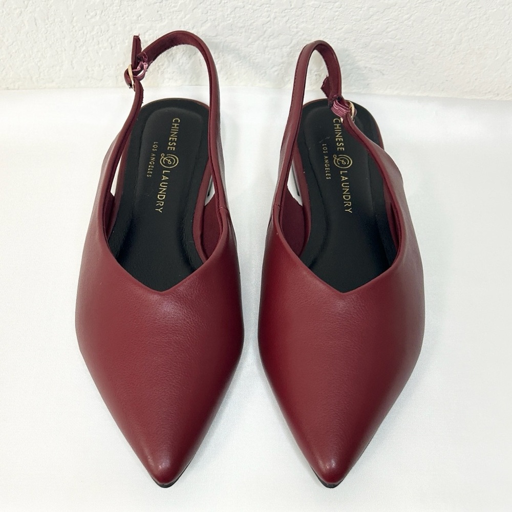 Chinese Laundry Women's Burgundy Slingback Flats